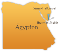 Sharm-El-Sheikh auf der Ägypten-Karte